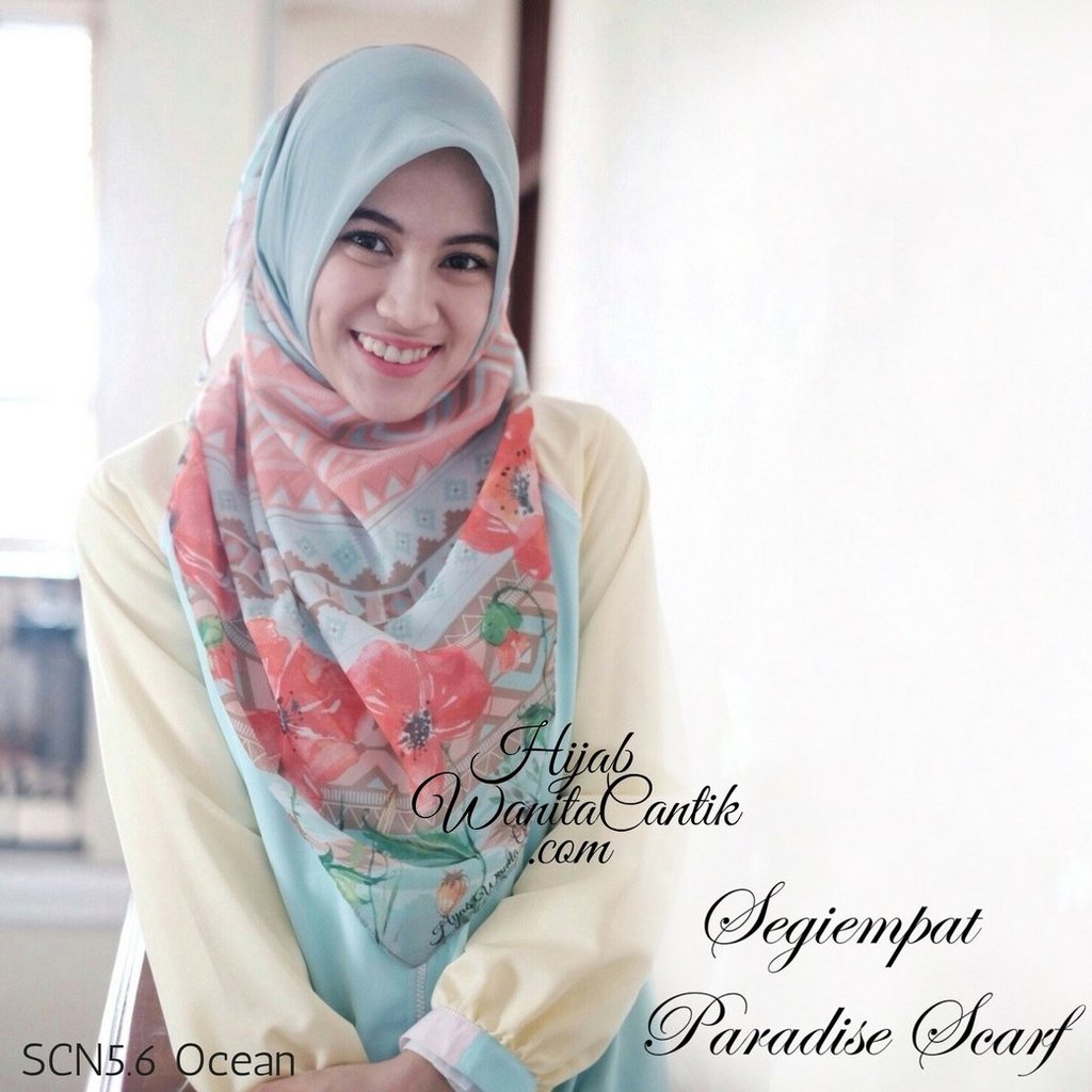 Hijab Tutorial Segiempat Paradise Scarf Original by Hijab Wanita Cantik