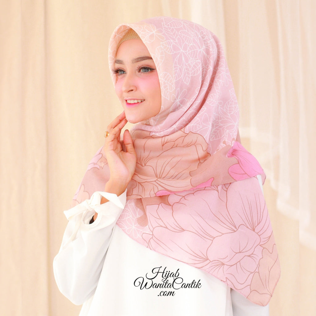 Hijab Tutorial Segiempat Vella Voal Original by Hijab Wanita Cantik
