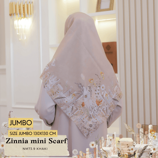 Zinnia Mini Scarf Jumbo - NM73.9 Khaki