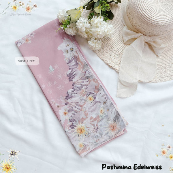 [BELI 3 GRATIS BAJU] Pashmina Edelweiss - PM11.94 Austria Pink