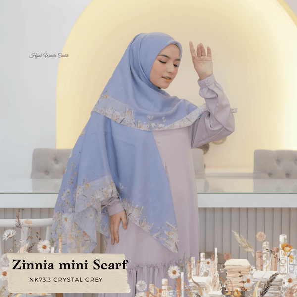 Zinnia Mini Scarf - NK73.3 Crystal Grey