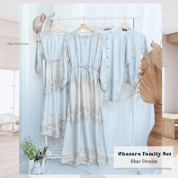 [ READY STOCK ] Chatara Dress - CH22.2 Denim Blue