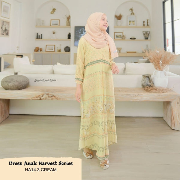 [ READY STOCK ] Harvest Dress Anak - HA14.3 Cream