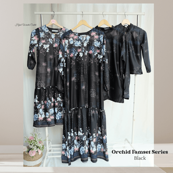 [ READY STOCK ] Orchid Dress Anak - ADD1.1 Black