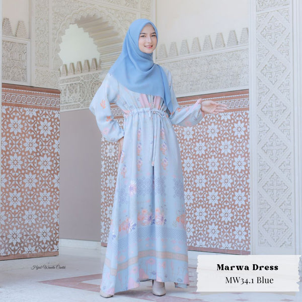 [ READY STOCK ] Marwa Dress - MW34.1 Blue