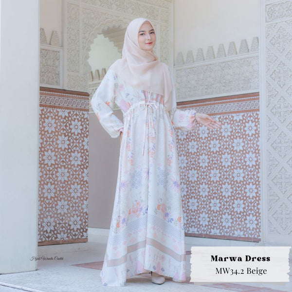 [ READY STOCK ] Marwa Dress - MW34.2 Beige