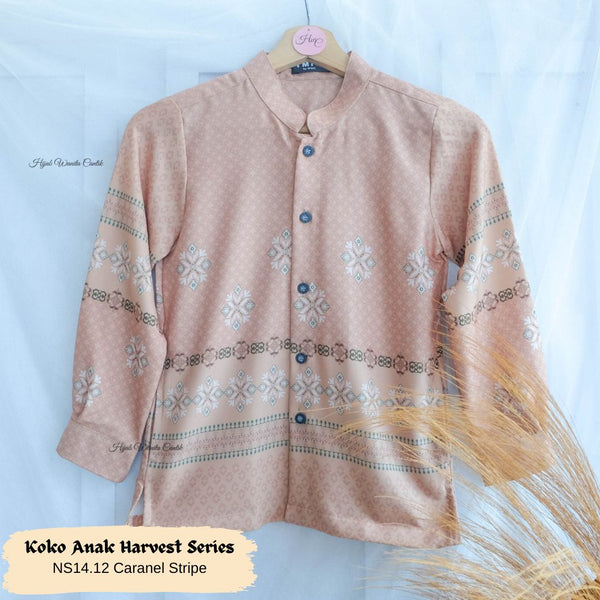 [ READY STOCK ] Koko Harvest Series Anak - NS14.12 Caramel Stripe