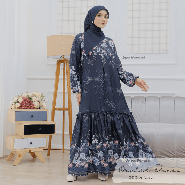 [ READY STOCK ] Orchid Dress - ORD1.4 Navy