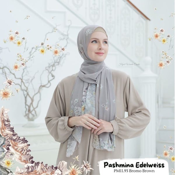 [BELI 3 GRATIS BAJU] Pashmina Edelweiss - PM11.93 Bromo Brown