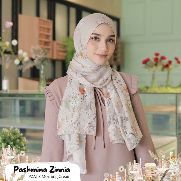 [BELI 3 GRATIS HADIAH] Pashmina Zinnia - PZA1.8 Morning Cream