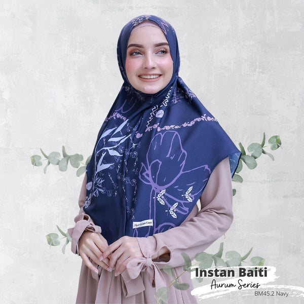 Hijab Instan Baiti Aurum - BM45.2 Navy