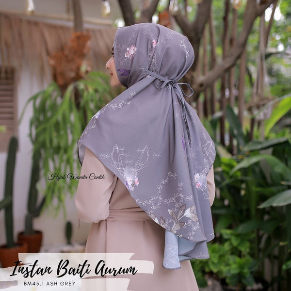 Hijab Instan Baiti Aurum - BM45.1 Ash Grey
