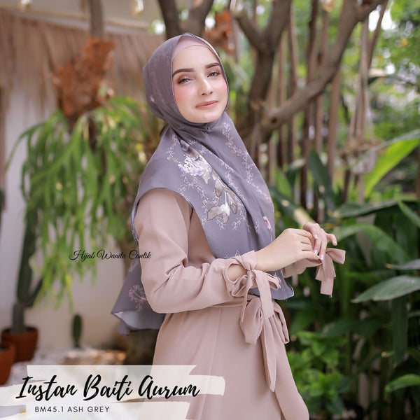 Hijab Instan Baiti Aurum - BM45.1 Ash Grey