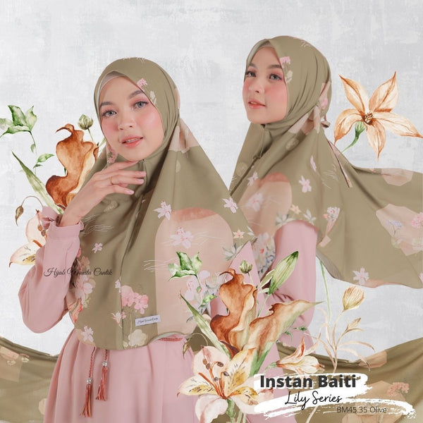 Hijab Instan Baiti Lily - BM45.35 Olive