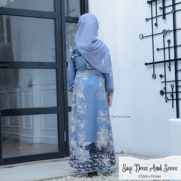 [ READY STOCK ] Saqi Dress Anak Custom - CQ26.1 Ocean