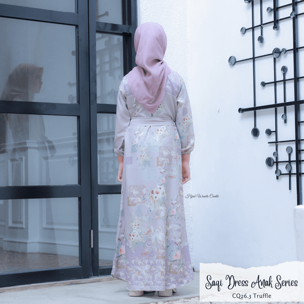 [ READY STOCK ] Saqi Dress Anak Custom - CQ26.3 Truffle