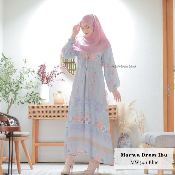 [ READY STOCK ] Marwa Dress - MW34.1 Blue