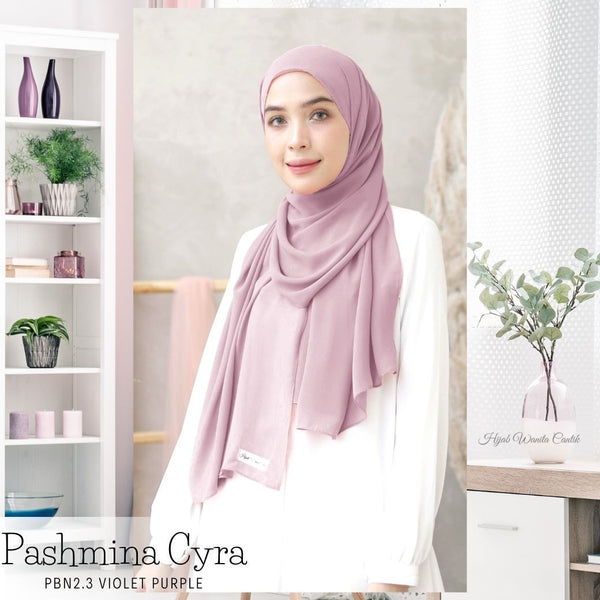 [BELI 3 GRATIS BAJU] Pashmina Cyra - PBN2.3 Violet Purple