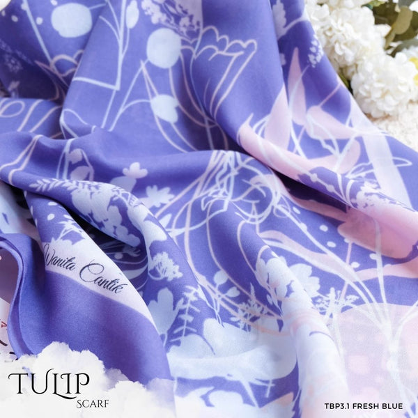 Tulip Scarf - TLP3.1 Fresh blue