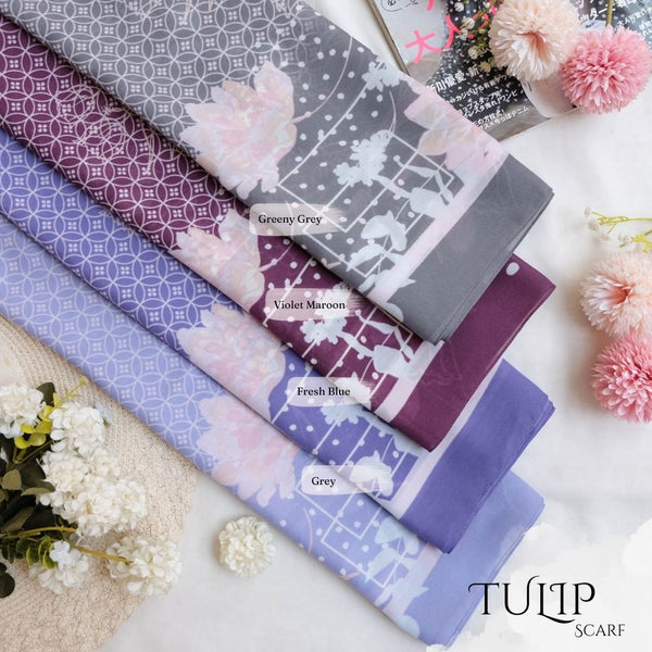 Tulip Scarf - TLP3.4 Violet Maroon