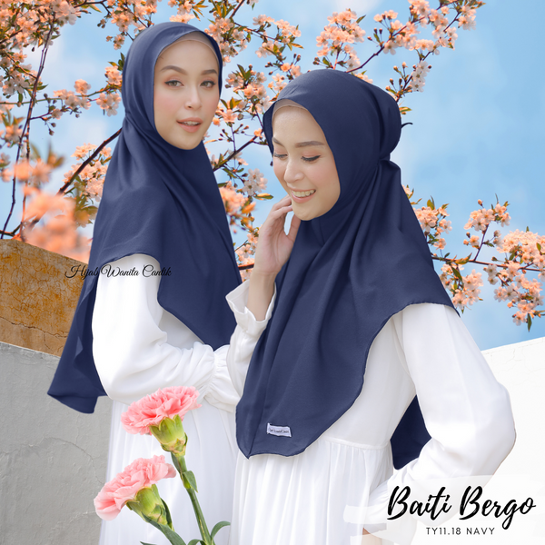 Hijab Instan Baiti Bergo - TY11.18 Navy