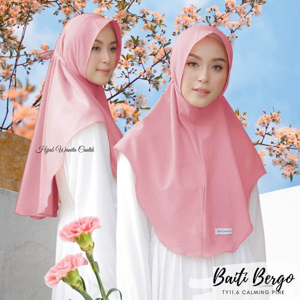 Hijab Instan Baiti Bergo - TY11.6 Calming Pink