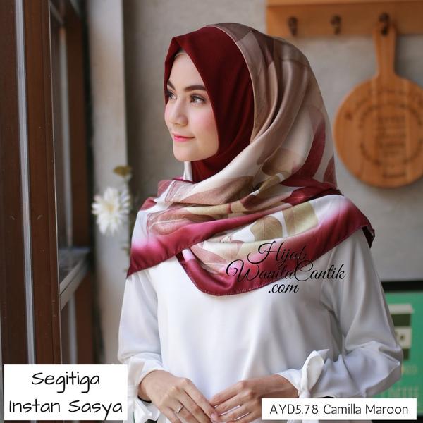 Hijab Tutorial Segitiga Instan Sasya Original by Hijab Wanita Cantik