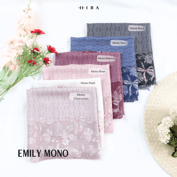 [ BUY 3 GET 1 FREE HIJAB ] Emily Scarf Jumbo - EB28.37 Mono Pearl