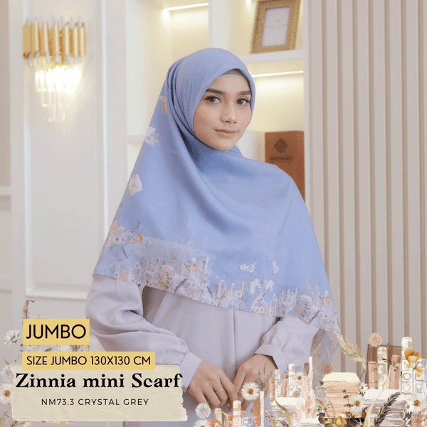 Zinnia Mini Scarf Jumbo - NM73.3 Crystal Grey
