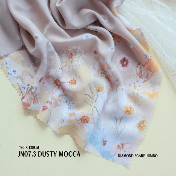 [ BUY 3 GET 1 FREE HIJAB ] Diamond Scarf JUMBO - JN07.3 Dusty Mocca