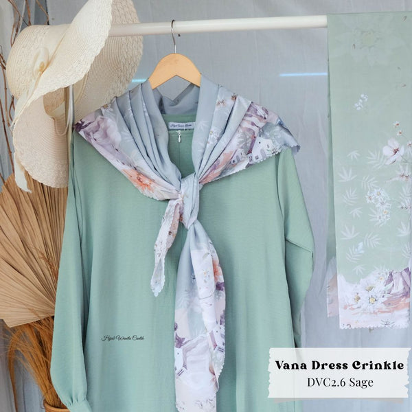 Vana Dress Crinkle - DVC2.6 Sage