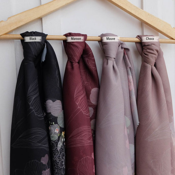 Leaf Rahma Scarf - AM31.3 AC31.3 HJ31.3 Choco