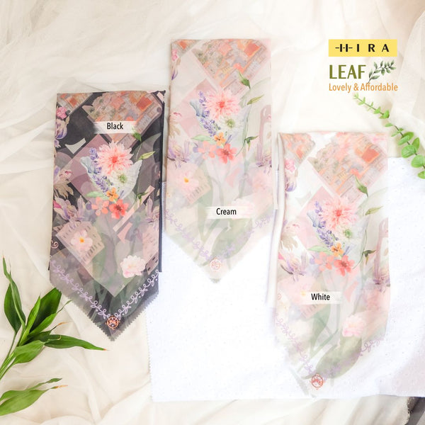 Leaf Kafa Scarf - KF30.1 VK30.1 JF30.1 Black