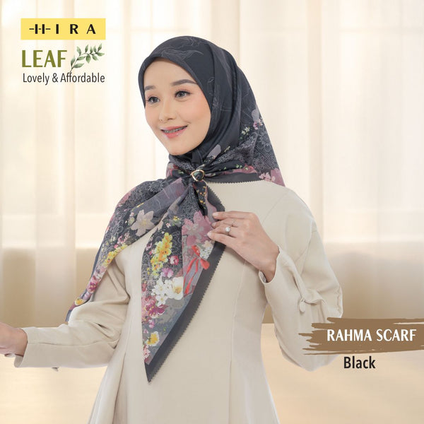Leaf Rahma Scarf - AM31.1 AC31.1 HJ31.1 Black