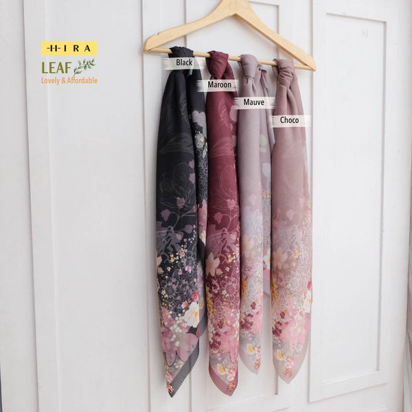 Leaf Rahma Scarf - AM31.2 AC31.2 HJ31.2 Maroon