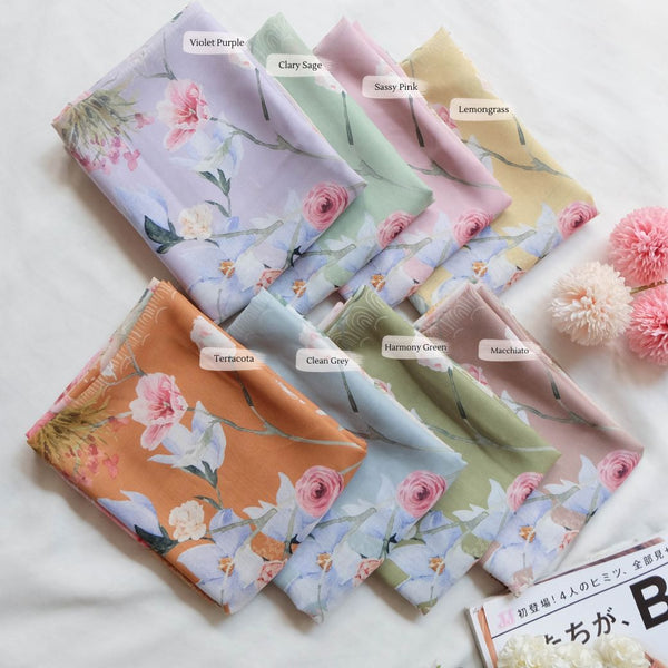 [ BUY 3 GET 1 FREE HIJAB ] Florence Scarf JUMBO - RJ24.13 Harmony Green