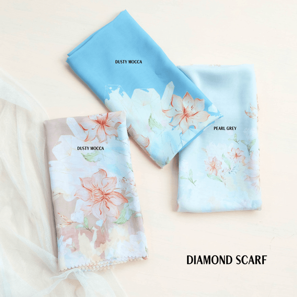 [ BUY 3 GET 1 FREE HIJAB ] Diamond Scarf - DN07.2 Denim Grey