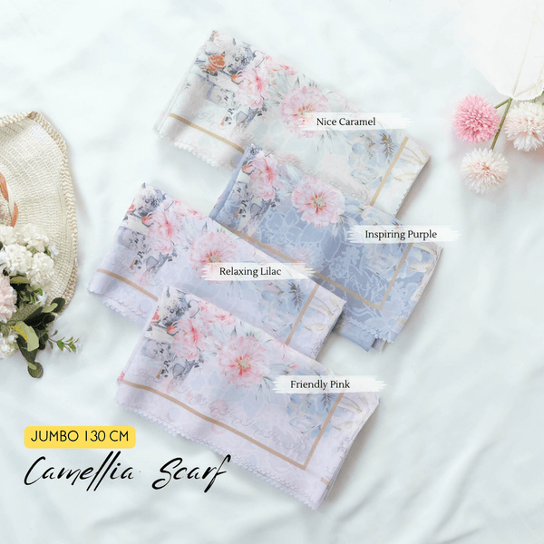 [ BUY 3 GET 1 FREE HIJAB ] Camellia Scarf Jumbo - CJ15.10 Inspiring Purple