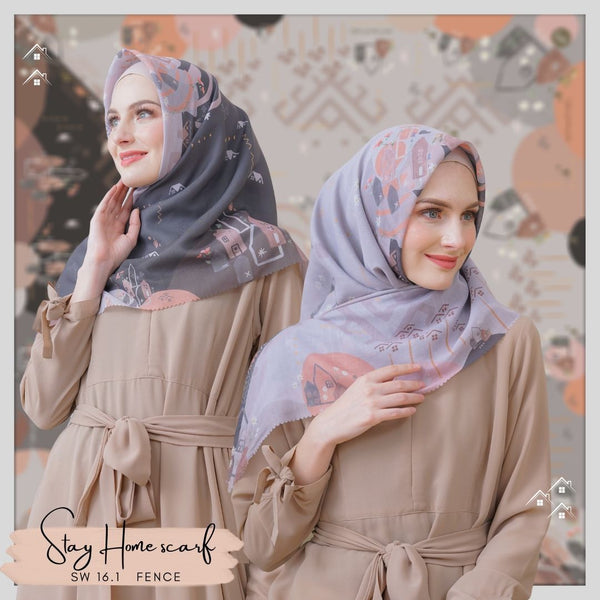 [DISKON AMBYAR] Last Stock Scarf Motif Hijabwanitacantik Series Hijab Kerudung Printing Motif