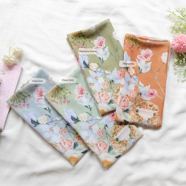 [ BUY 3 GET 1 FREE HIJAB ] Florence Scarf JUMBO - RJ24.13 Harmony Green