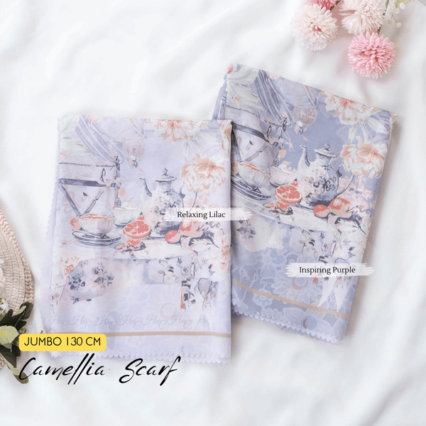 [ BUY 3 GET 1 FREE HIJAB ] Camellia Scarf Jumbo - CJ15.10 Inspiring Purple