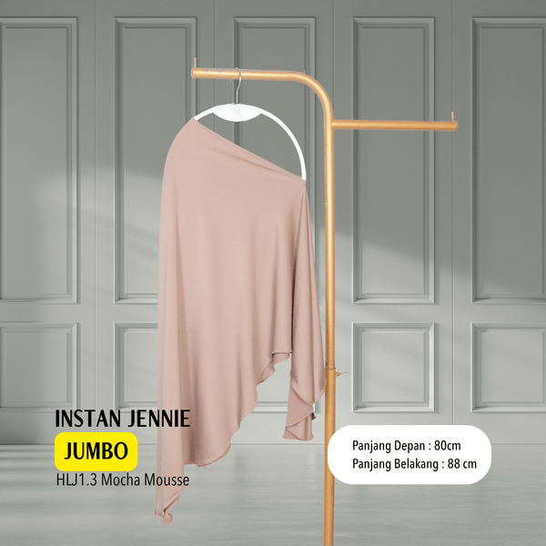 Instan Jennie Sporty Hijab Jumbo - HLJ1.3 Mocha Mousse