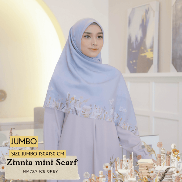 Zinnia Mini Scarf Jumbo - NM73.7 Ice Grey