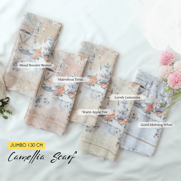 [ BUY 3 GET 1 FREE HIJAB ] Camellia Scarf Jumbo - CJ15.15 Mood Booster Bronze