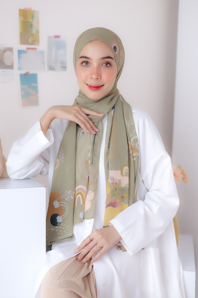 Pashmina Rainbow - PM11.7 Olive