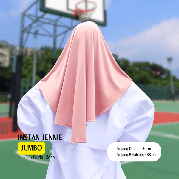 Instan Jennie Sporty Hijab Jumbo - HLJ1.4 Mauvelous Pink