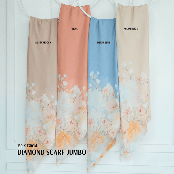 [ BUY 3 GET 1 FREE HIJAB ] Diamond Scarf JUMBO - JN07.3 Dusty Mocca