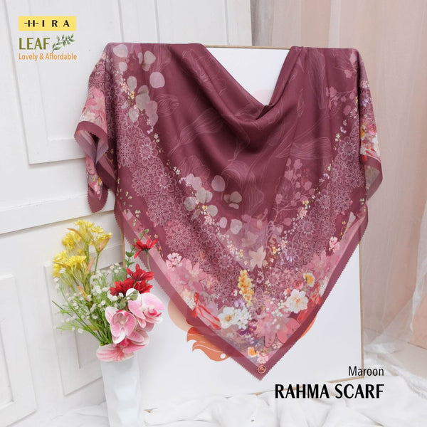 Leaf Rahma Scarf - AM31.2 AC31.2 HJ31.2 Maroon
