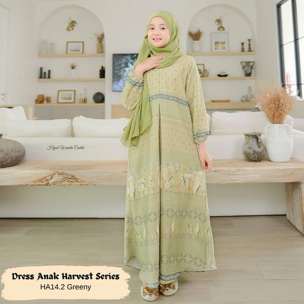 Harvest Dress Anak - HA14.2 Greeny