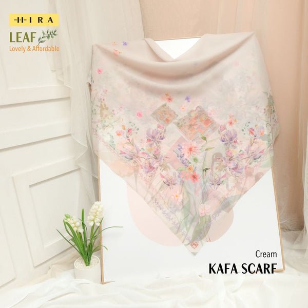 Leaf Kafa Scarf - KF30.10 VK30.10 JF30.10 Cream